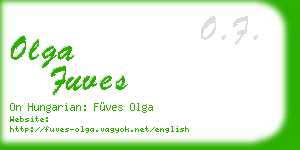 olga fuves business card